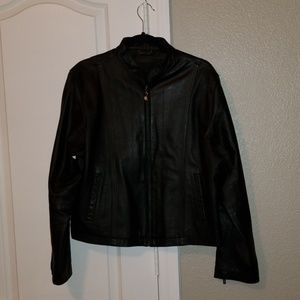 Short length Leather adjustable jacket